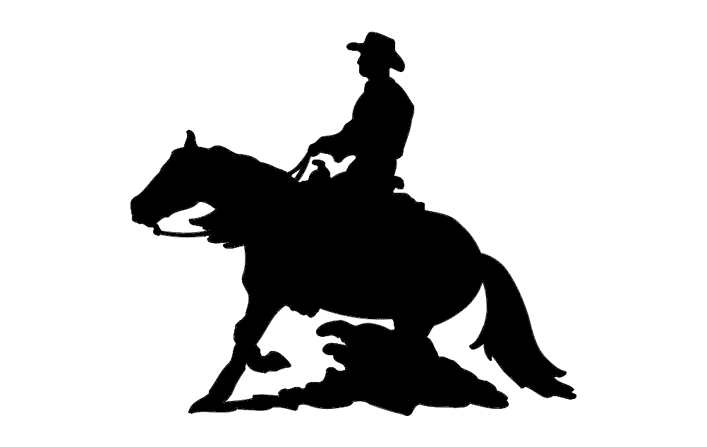 طرح اسب و سوارکار مناسب برای استفاده در دستگاه های cnc چوب و cnc لیزر - horse and rider dxf file