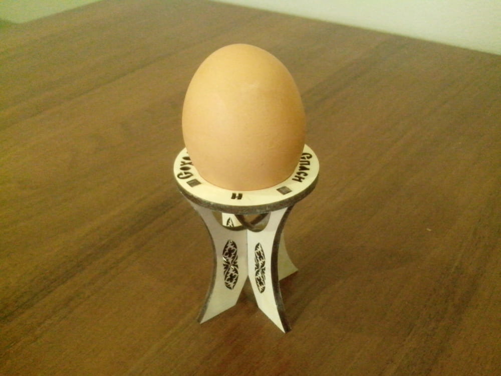 طرح جا تخم مرغی تکی مناسب برای استفاده در دستگاه های cnc چوب و cnc لیزر - laser cut single egg holder cdr file