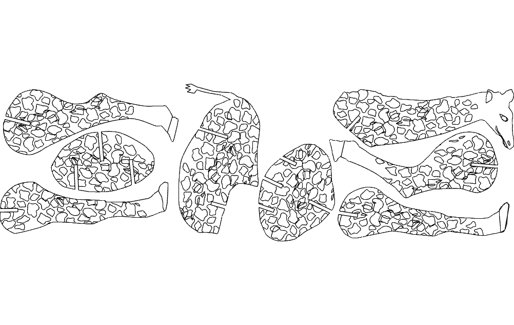 طرح زرافه با طرح دار مناسب برای استفاده در دستگاه های cnc چوب و cnc لیزر - giraffe with pattern dxf file