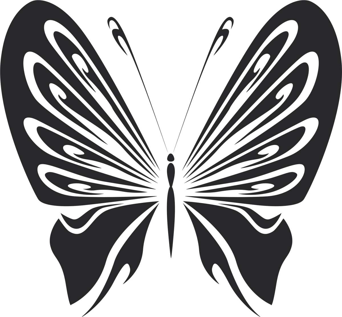 طرح شابلون پروانه قدیمی مناسب برای استفاده در دستگاه های cnc چوب و cnc لیزر - vintage butterfly stencils cdr file