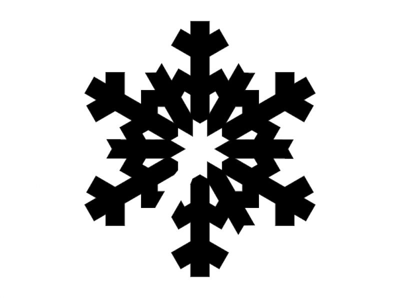 طرح دانه برف (سیلوئت) مناسب برای استفاده در دستگاه های cnc چوب و cnc لیزر - snowflake silhouettes dxf file