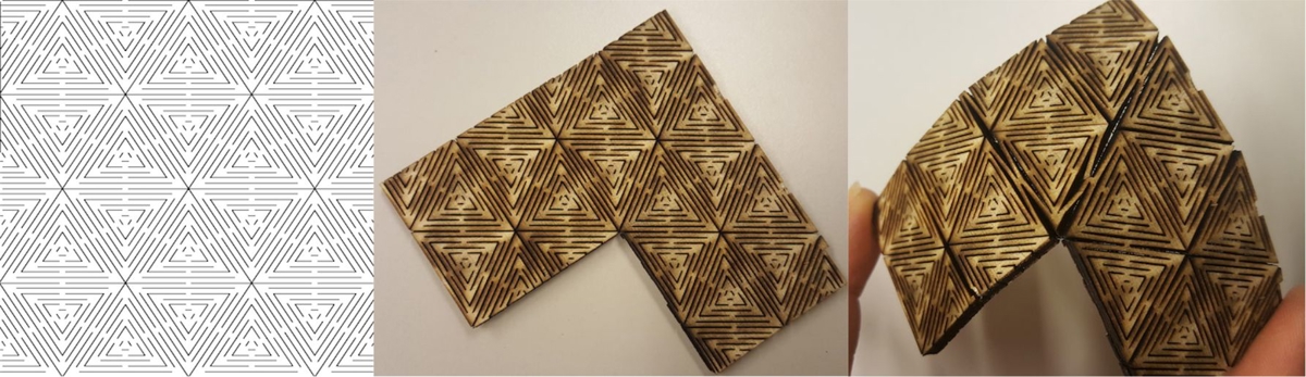 طرح لولایی طرح ژئودزیک مناسب برای استفاده در دستگاه های cnc چوب و cnc لیزر - geodesic pattern living hinge template for laser cut dxf file