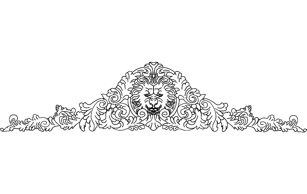 طرح شیر مناسب برای استفاده در دستگاه های cnc چوب و cnc لیزر - lion dxf file