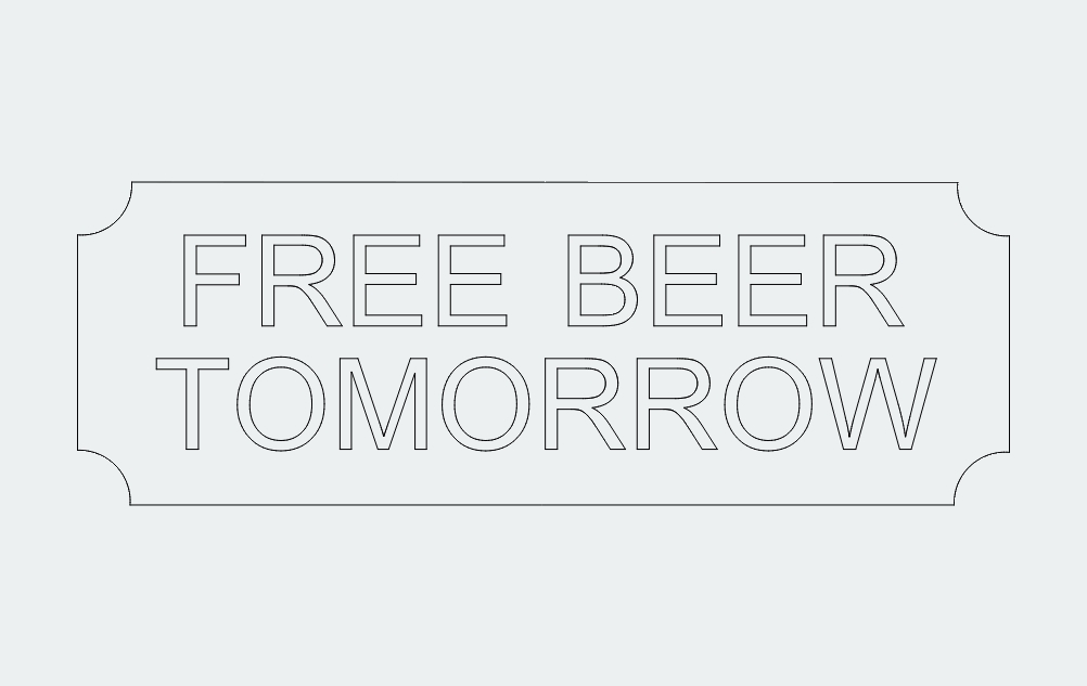 طرح فری بیر مناسب برای استفاده در دستگاه های cnc چوب و cnc لیزر - freebeer dxf file