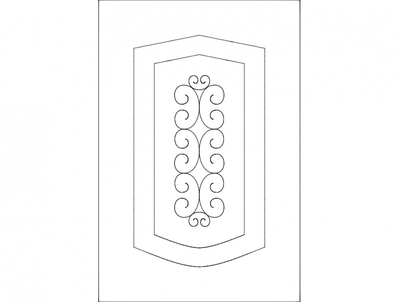 طرح گلدار چوبی برای درب ورودی مناسب برای استفاده در دستگاه های cnc چوب و cnc لیزر - door design wooden floral dxf file