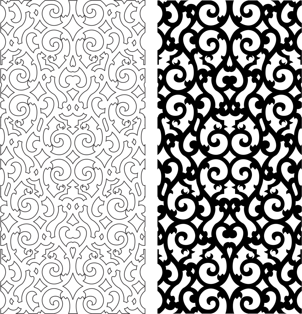 طرح پترن مدرن مناسب برای استفاده در دستگاه های cnc چوب و cnc لیزر - pattern modern cdr file