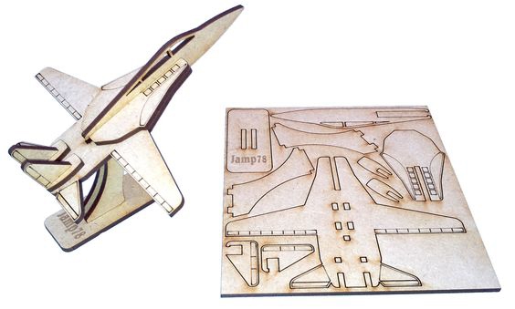 طرح هواپیمای جنگنده اف ۱۴ مناسب برای استفاده در دستگاه های cnc چوب و cnc لیزر - laser cut f 14 fighter jet aircraft dxf file