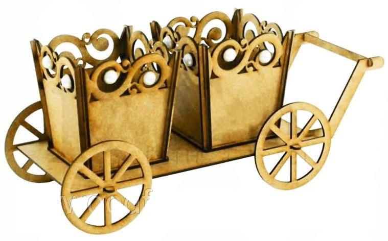 طرح برش گلدان چرخدار برای لیزر برش مناسب برای استفاده در دستگاه های cnc چوب و cnc لیزر - laser cut flowerpot trolley planter template cdr file