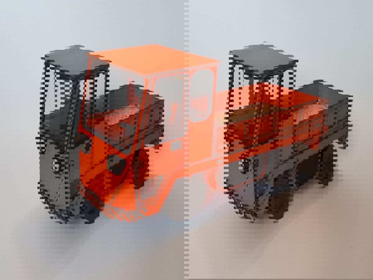 طرح پازل سه بعدی کامیون برقی مناسب برای استفاده در دستگاه های cnc چوب و cnc لیزر - laser cut electric truck 3d puzzle dxf file