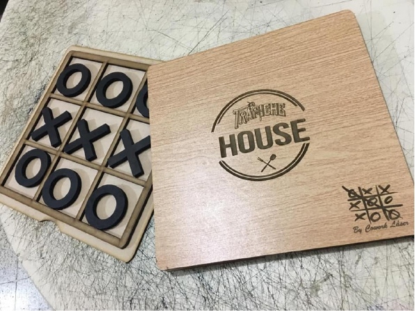 طرح بازی تیک تاک تو مناسب برای استفاده در دستگاه های cnc چوب و cnc لیزر - laser cut tic tac toe game cdr file