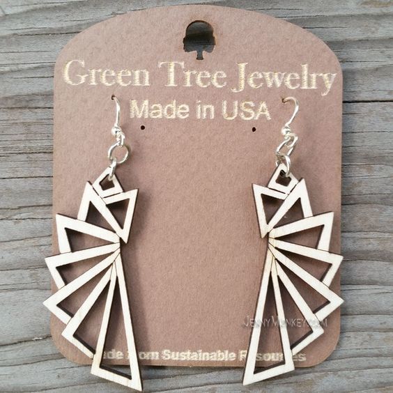 طرح گوشواره مدرن منحصر به فرد مناسب برای استفاده در دستگاه های cnc چوب و cnc لیزر - laser cut exclusive modern earrings design cdr file