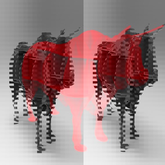 طرح قفسه گاو نر مناسب برای استفاده در دستگاه های cnc چوب و cnc لیزر - laser cut bull shelf cdr file