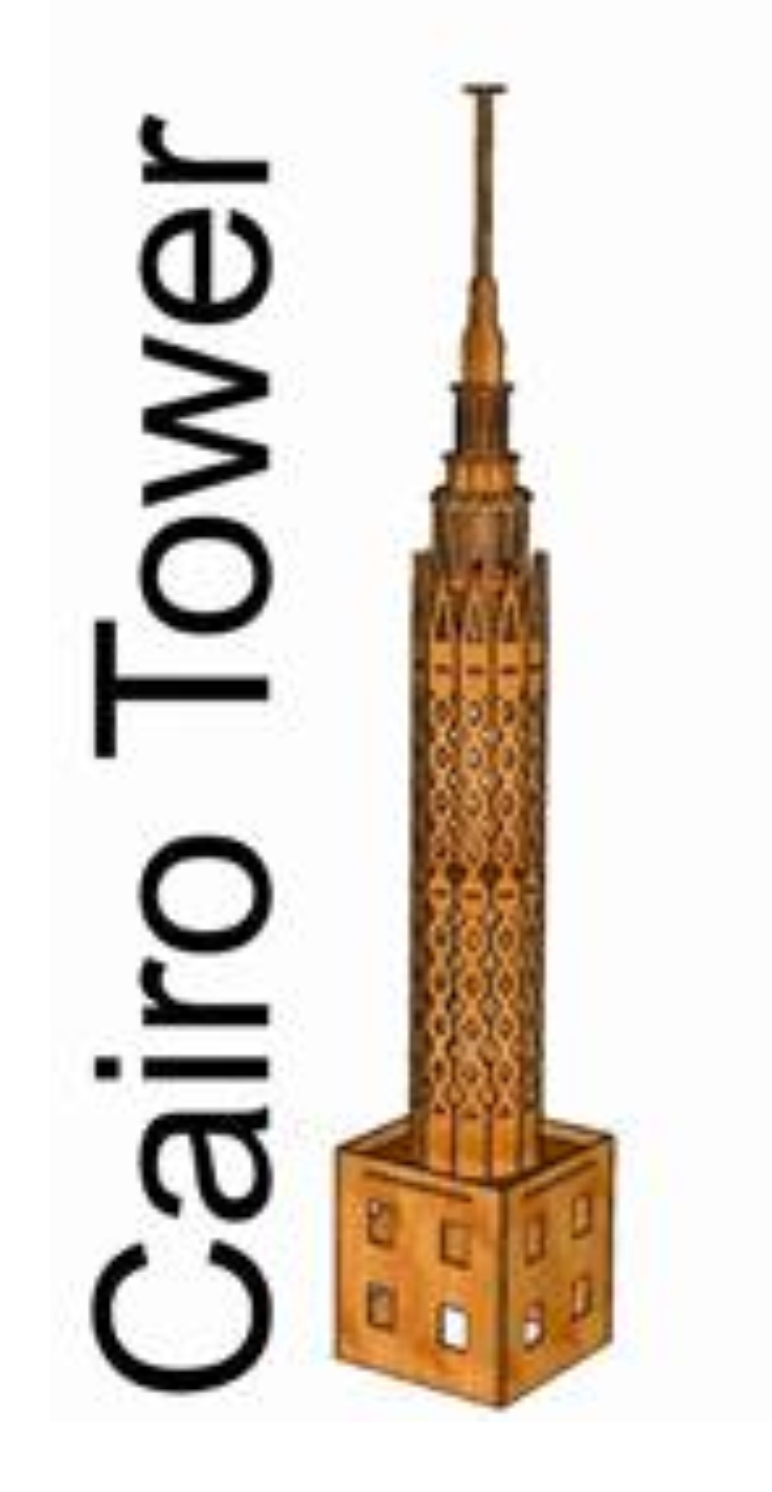 طرح مدل سه بعدی برج قاهره مناسب برای استفاده در دستگاه های cnc چوب و cnc لیزر - laser cut cairo tower 3d model cdr file