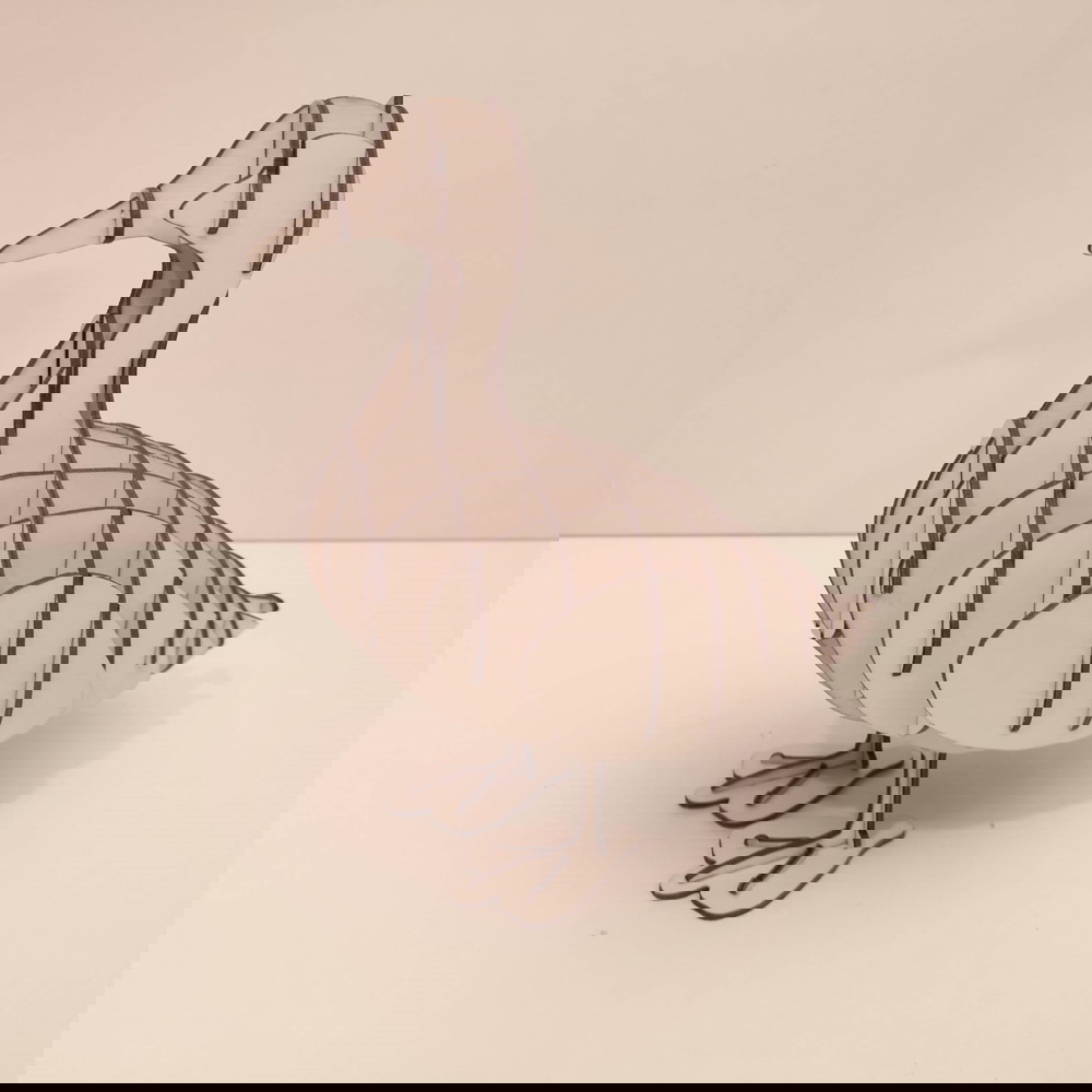 طرح پازل سه بعدی اردک چوبی مناسب برای استفاده در دستگاه های cnc چوب و cnc لیزر - laser cut wooden duck 3d puzzle cdr file