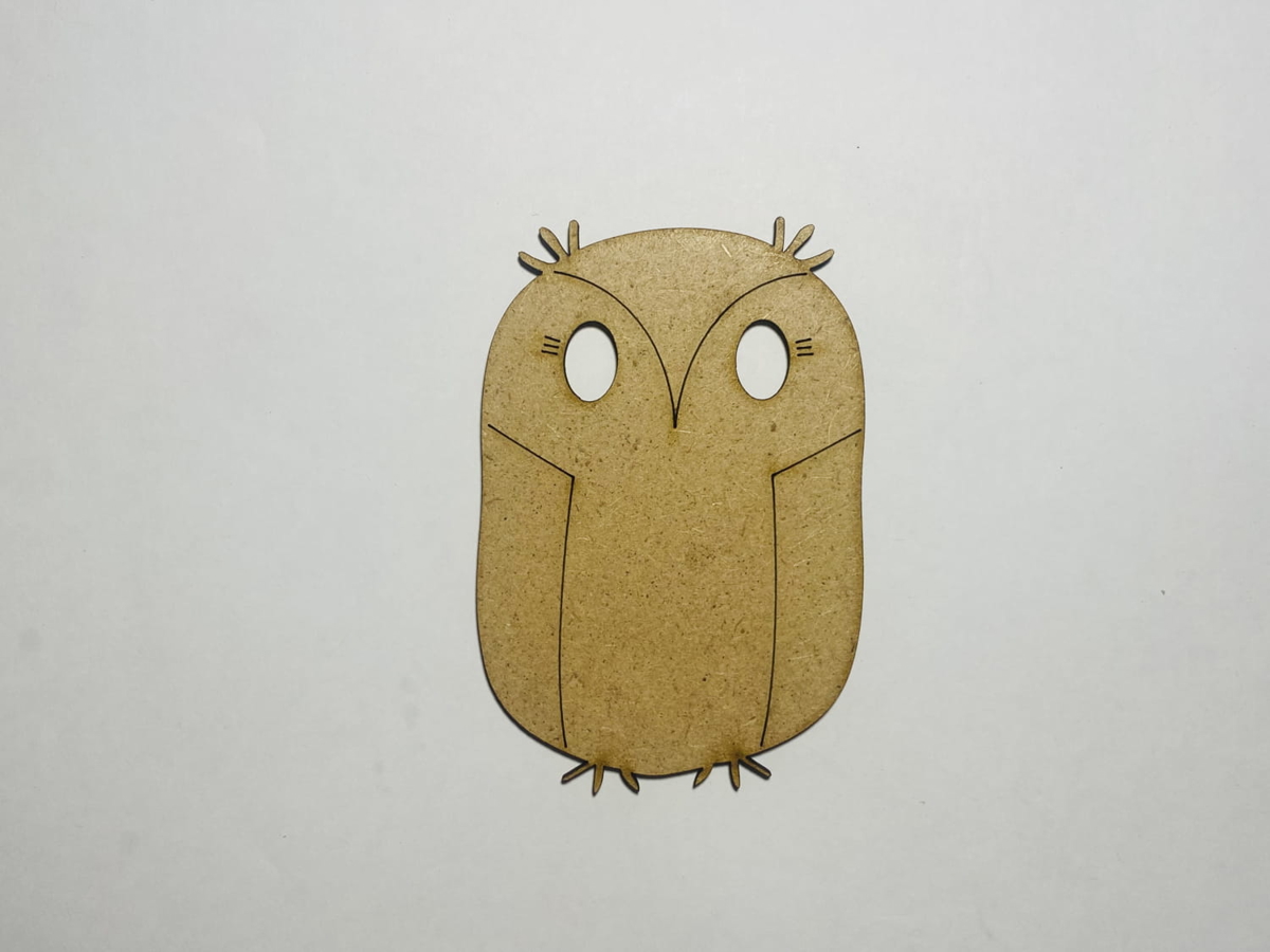 طرح جغد چوبی ناتمام مناسب برای استفاده در دستگاه های cnc چوب و cnc لیزر - laser cut owl wooden cutout unfinished craft cdr file