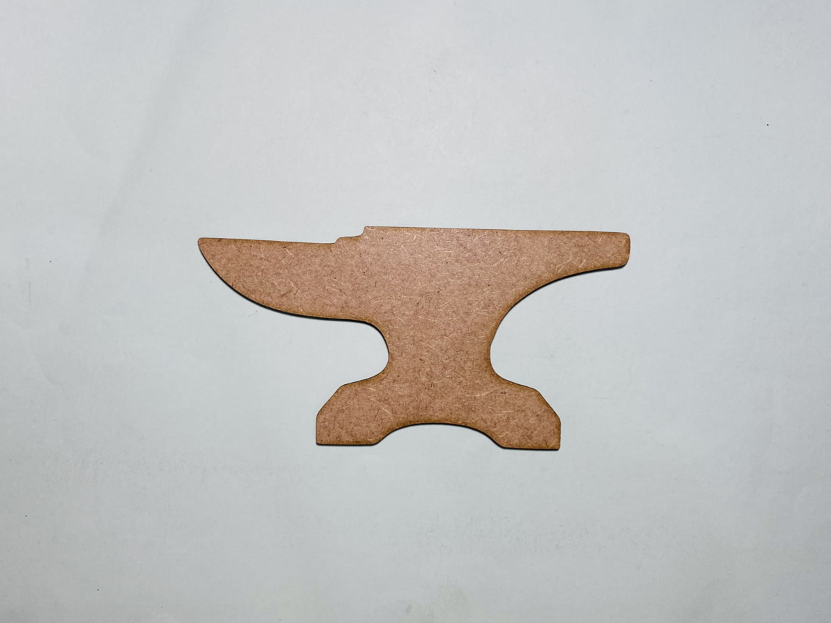 طرح برش چوب با شکل سندان ناتمام برای لیزر مناسب برای استفاده در دستگاه های cnc چوب و cnc لیزر - laser cut unfinished anvil shape wood cutout cdr file