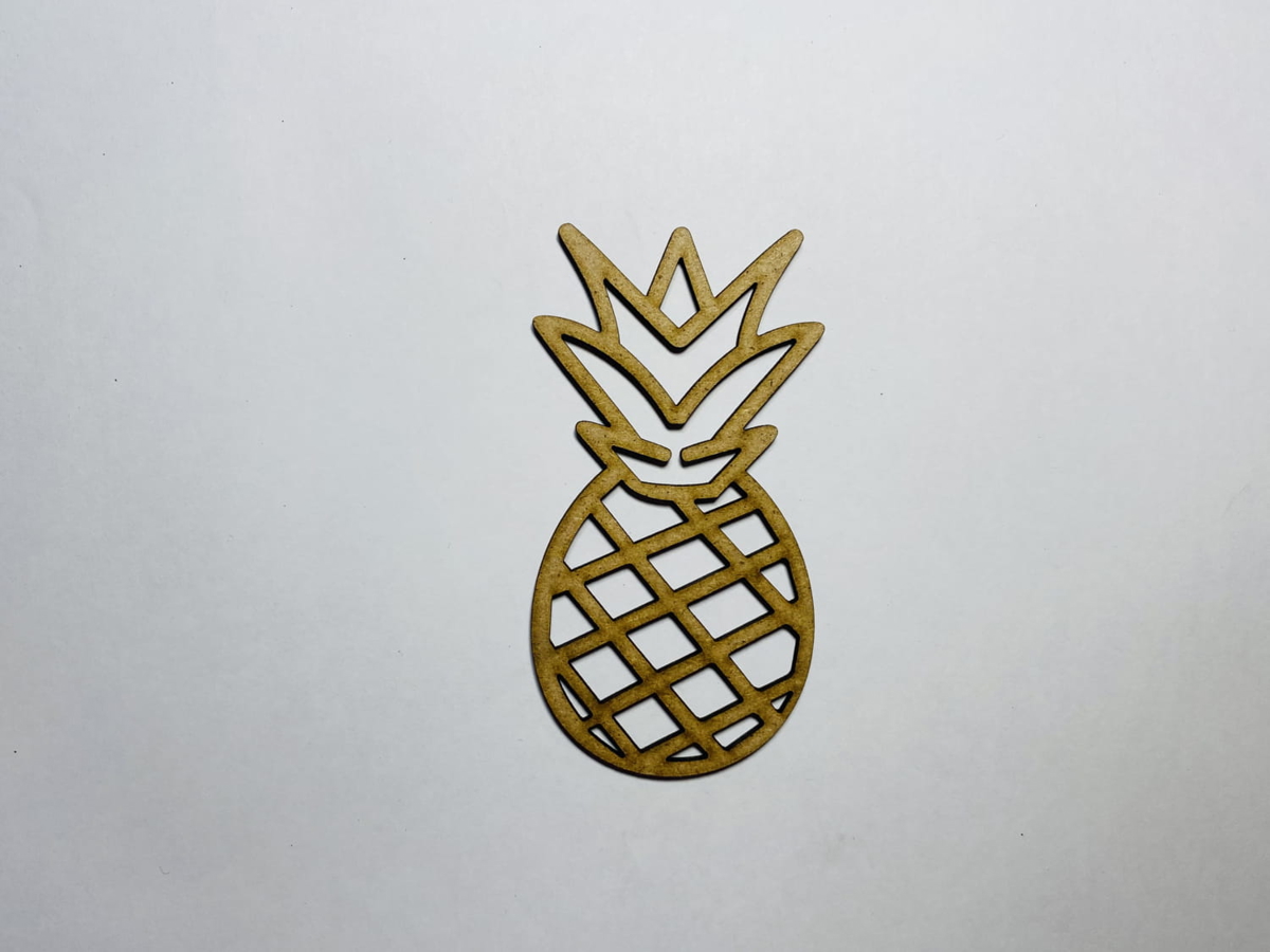 طرح آناناس طرح چوب خام مناسب برای استفاده در دستگاه های cnc چوب و cnc لیزر - laser cut pineapple unfinished wood cutout shape cdr file