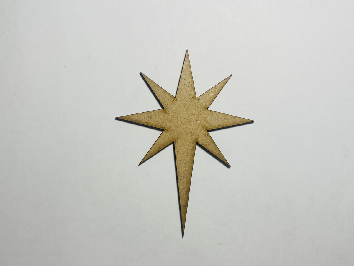 طرح چوب طرح ستاره بیت لحم مناسب برای استفاده در دستگاه های cnc چوب و cnc لیزر - laser cut wood bethlehem star craft shape cutout cdr file