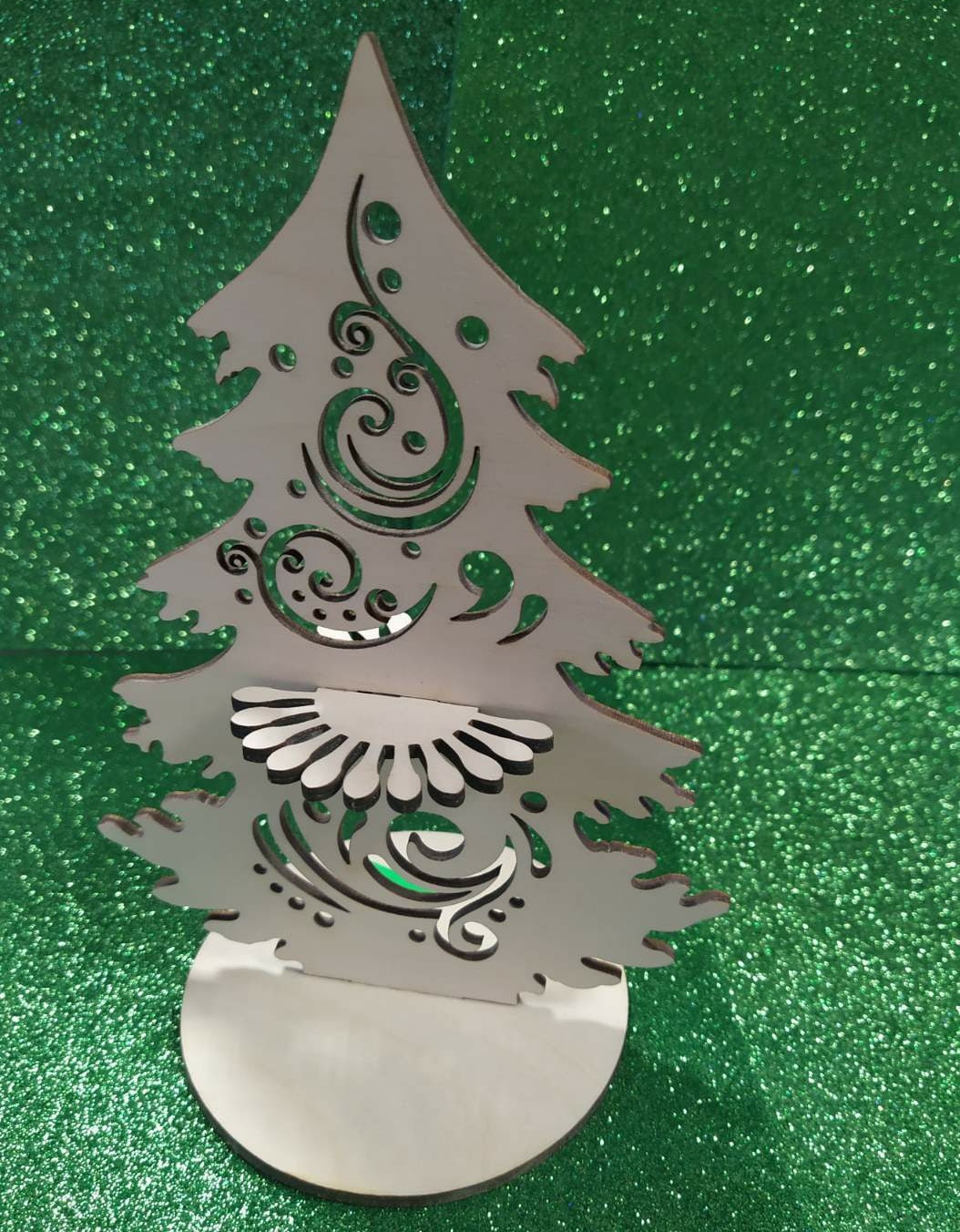طرح جا دستمال سفره درخت کاج تزئینی مناسب برای استفاده در دستگاه های cnc چوب و cnc لیزر - laser cut decorative pine tree napkin holder cdr file