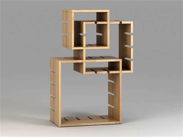 طرح قفسه مدولار مناسب برای استفاده در دستگاه های cnc چوب و cnc لیزر - laser cut modular shelf cdr file