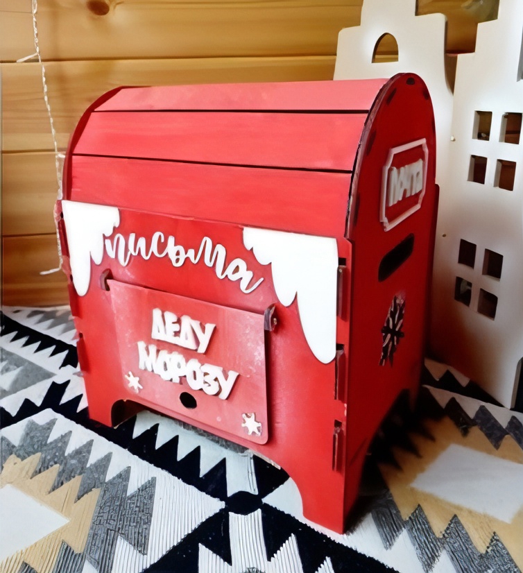 طرح نامه به صندوق پستی بابانوئل مناسب برای استفاده در دستگاه های cnc چوب و cnc لیزر - laser cut letters to santa mailbox cdr file