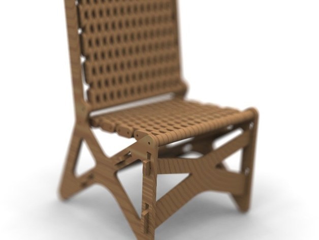 طرح صندلی تزئینی مناسب برای استفاده در دستگاه های cnc چوب و cnc لیزر - laser cut decorative chair dxf file