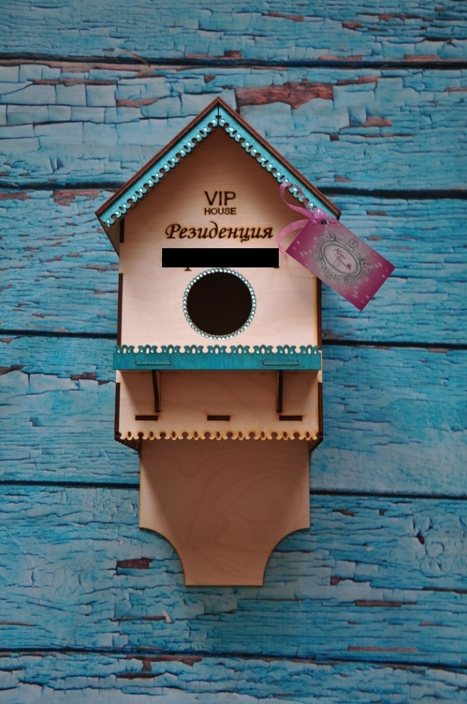 طرح خانه پرنده مناسب برای استفاده در دستگاه های cnc چوب و cnc لیزر - laser cut birdhouse template cdr file