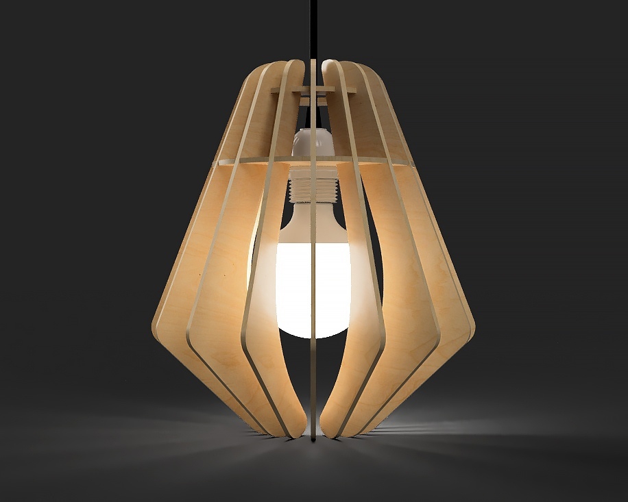 طرح آباژور مناسب برای استفاده در دستگاه های cnc چوب و cnc لیزر - laser cut lamp shade cdr file