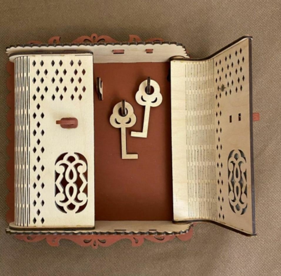 طرح جاکلیدی چوبی طرح دار مناسب برای استفاده در دستگاه های cnc چوب و cnc لیزر - laser cut decorative key rack wooden key cabinet cdr file