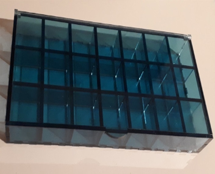 طرح جعبه قرص اکریلیک ۳ میلی‌متری مناسب برای استفاده در دستگاه های cnc چوب و cnc لیزر - laser cut acrylic pill box 3mm svg file