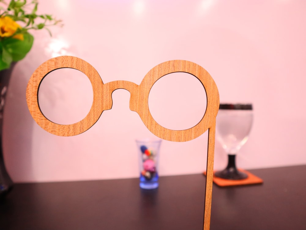 طرح عینک مجلسی طرح عینک مناسب برای استفاده در دستگاه های cnc چوب و cnc لیزر - laser cut party wear glasses funny glasses dxf file