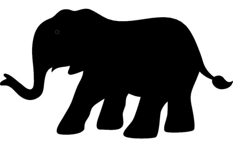 طرح وکتور فیل سیلوئت مناسب برای استفاده در دستگاه های cnc چوب و cnc لیزر - elephant silhouette vector dxf file