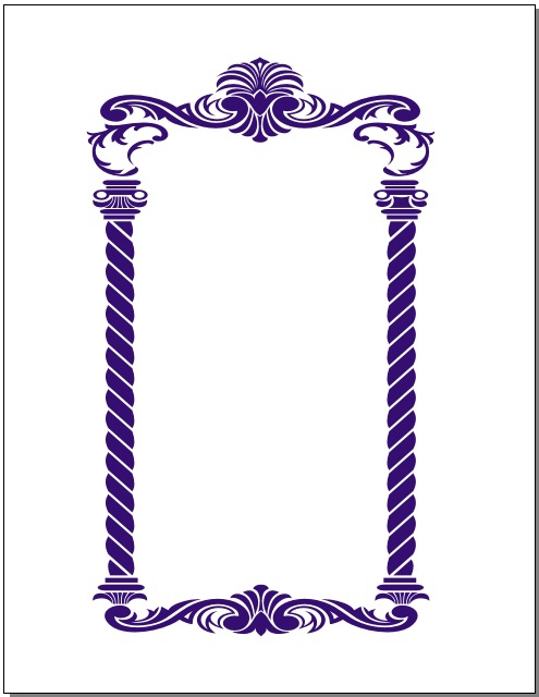 طرح قاب گل مناسب برای استفاده در دستگاه های cnc چوب و cnc لیزر - floral frame dxf file