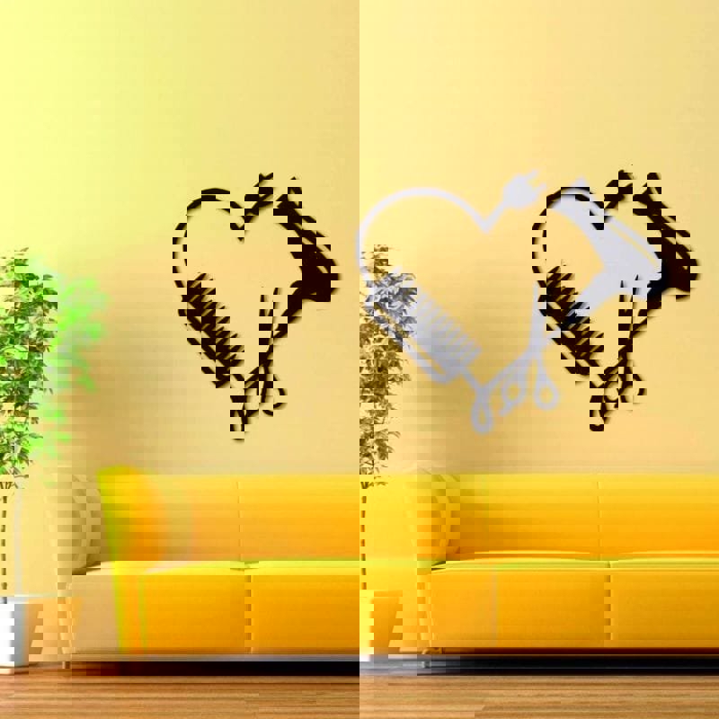 طرح دیوار آرایشگاه زنانه، دکور مناسب برای استفاده در دستگاه های cnc چوب و cnc لیزر - laser cut hair salon wall decor