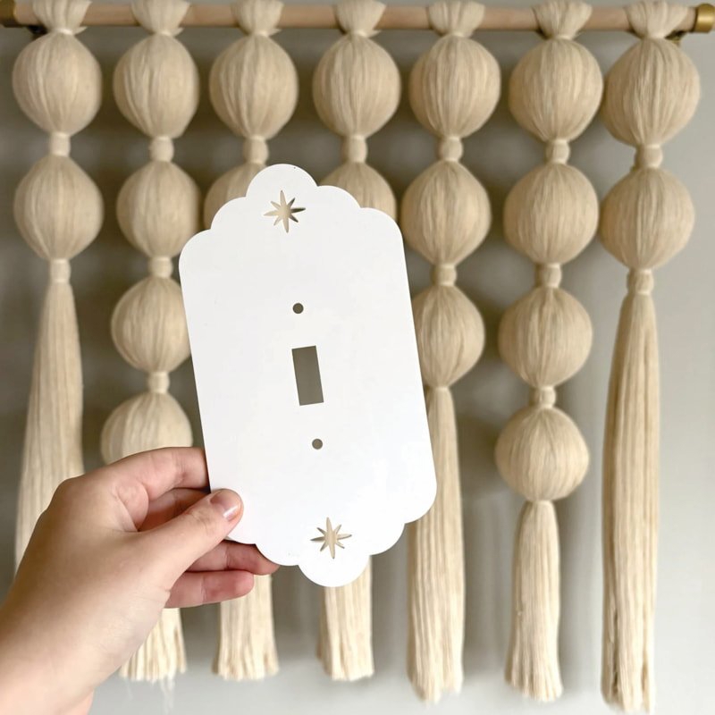 طرح پوشش کلید چراغ فانتزی مناسب برای استفاده در دستگاه های cnc چوب و cnc لیزر - laser cut fancy light switch cover