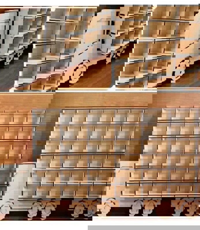 طرح قفسه کامیون برای اتومبیل مناسب برای استفاده در دستگاه های cnc چوب و cnc لیزر - laser cut truck shelf for cars