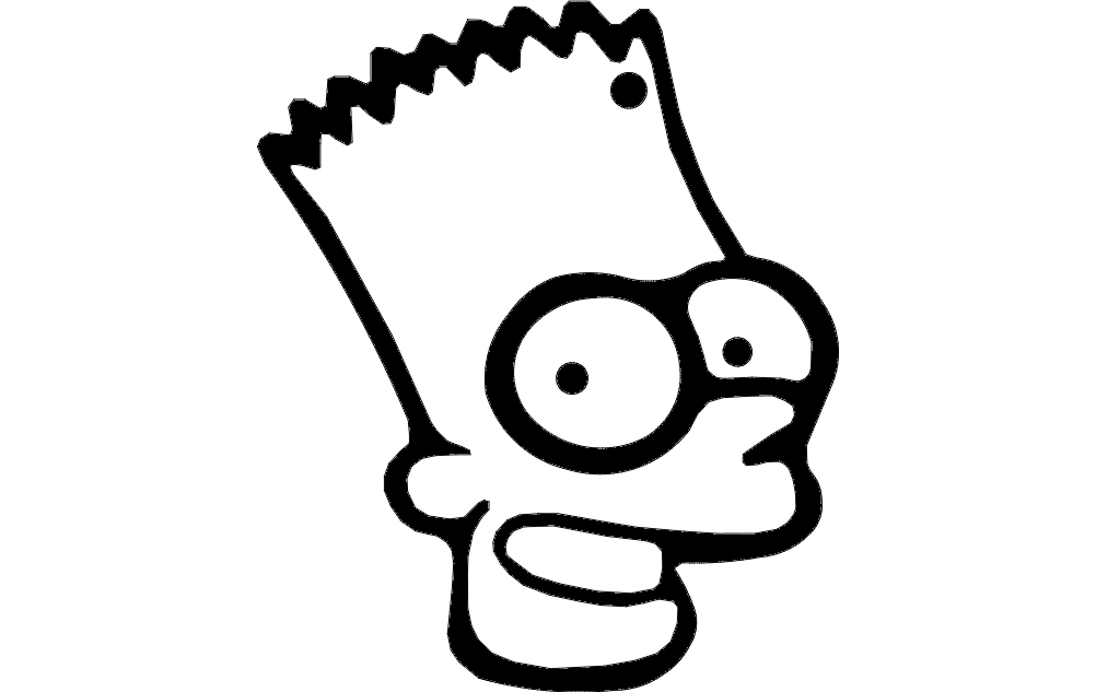 طرح سیمپسون مناسب برای استفاده در دستگاه های cnc چوب و cnc لیزر - simpson dxf file