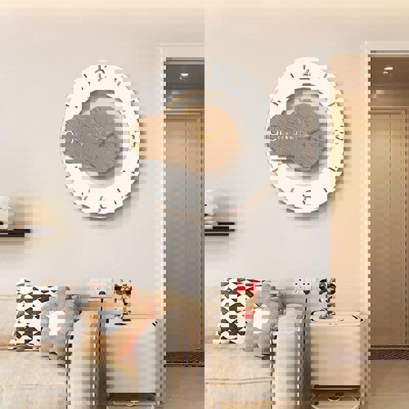 طرح ساعت دیواری خلاقانه و مدرن به سبک نوردیک با مناسب برای استفاده در دستگاه های cnc چوب و cnc لیزر - laser cut creative modern nordic style wall clock