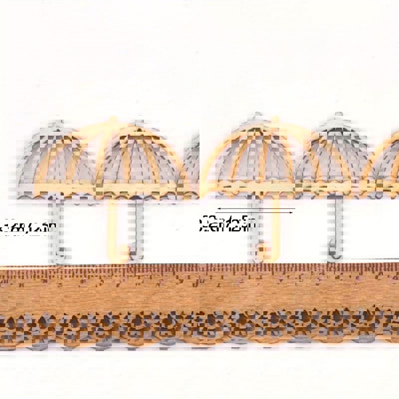 طرح تزئینات آویز چوبی به شکل چتر برای صنایع دستی DIY نقاشی دکوراسیون منزل مناسب برای استفاده در دستگاه های cnc چوب و cnc لیزر - laser cut umbrella shaped wooden hanging ornaments for diy crafts painting home decor