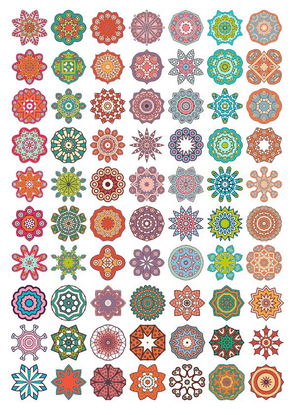 طرح وکتور تزئینات ماندالا (چرخ هستی) مناسب برای استفاده در دستگاه های cnc چوب و cnc لیزر - vector decorative mandala ornaments cdr file
