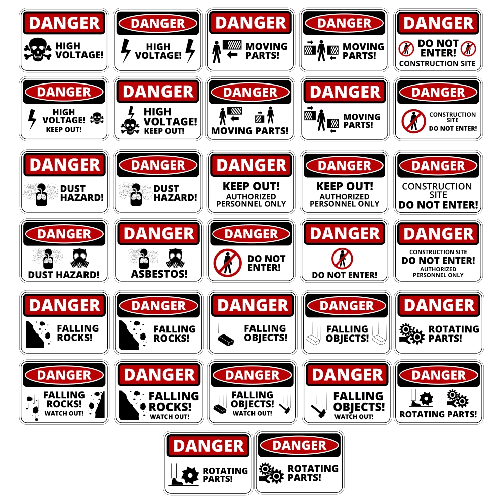 طرح فایل وکتور مجموعه میز خطر مناسب برای استفاده در دستگاه های cnc چوب و cnc لیزر - danger table vector set cdr file
