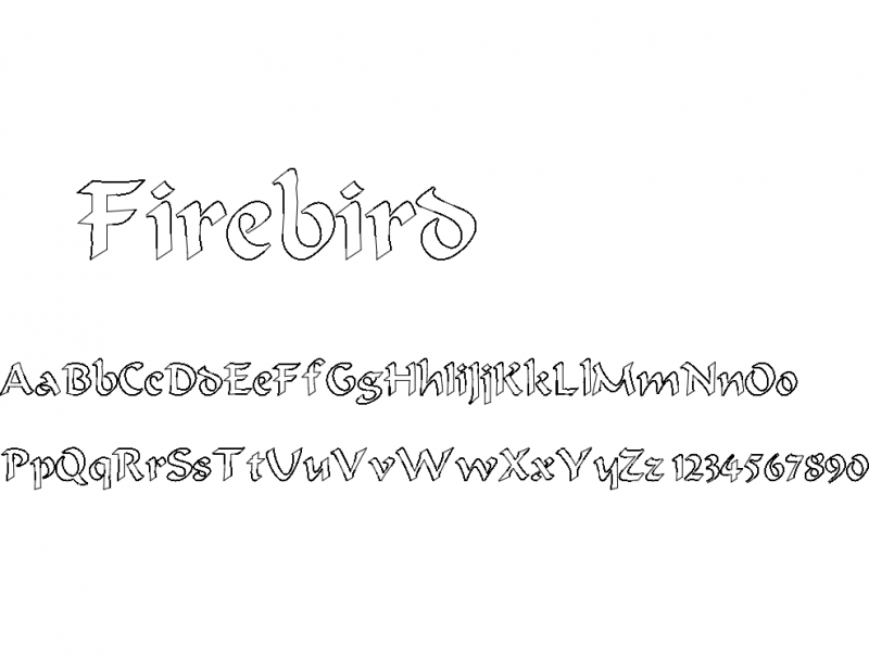 طرح فونت فایربرد مارلین مناسب برای استفاده در دستگاه های cnc چوب و cnc لیزر - firebird marlin font dxf file