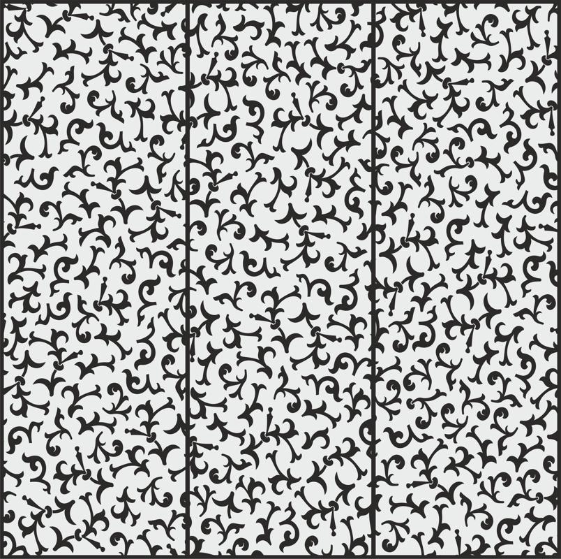 طرح گل انتزاعی سندبلاست مناسب برای استفاده در دستگاه های cnc چوب و cnc لیزر - sandblasting abstract floral pattern cdr file