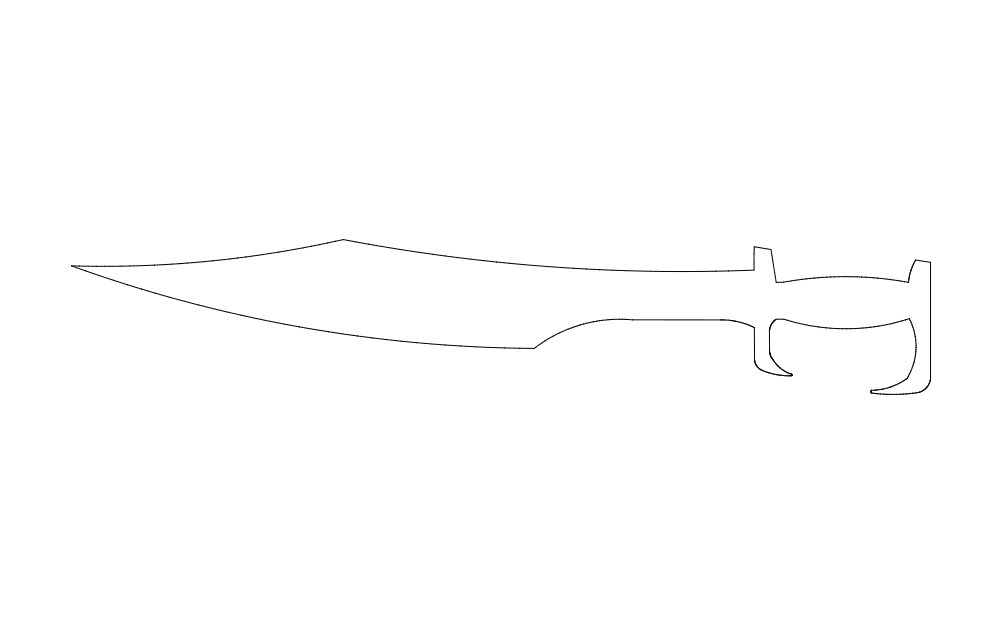 طرح شمشیر اسپارتان مناسب برای استفاده در دستگاه های cnc چوب و cnc لیزر - spartan sword dxf file