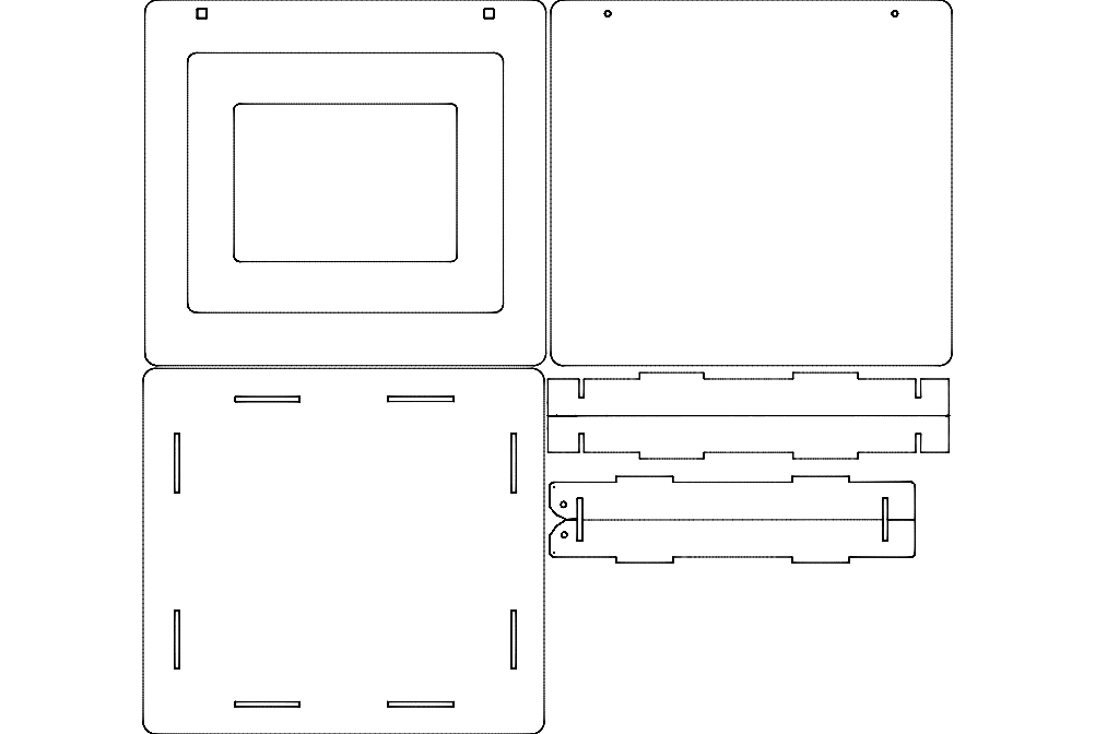 طرح son hal pencerel kutu مناسب برای استفاده در دستگاه های cnc چوب و cnc لیزر - son hal pencerel kutu dxf file