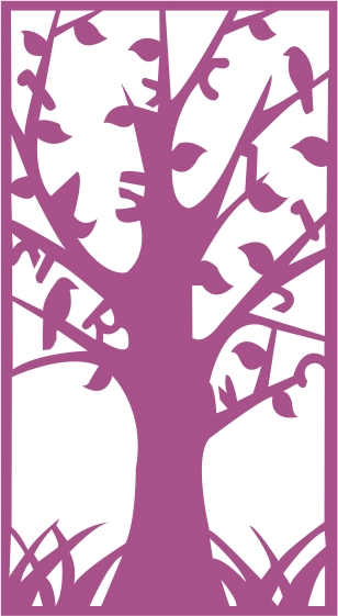 طرح سیلوئت درخت بدون برگ مناسب برای استفاده در دستگاه های cnc چوب و cnc لیزر - tree without leaves silhouette cdr file