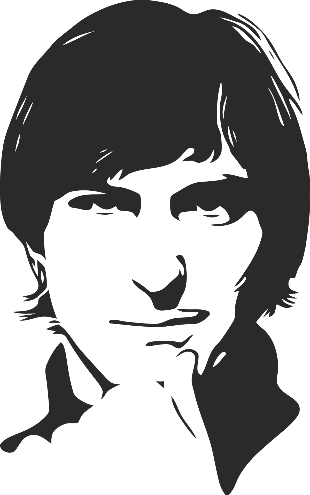 طرح استنسیل استیو جابز مناسب برای استفاده در دستگاه های cnc چوب و cnc لیزر - steve jobs stencil cdr file