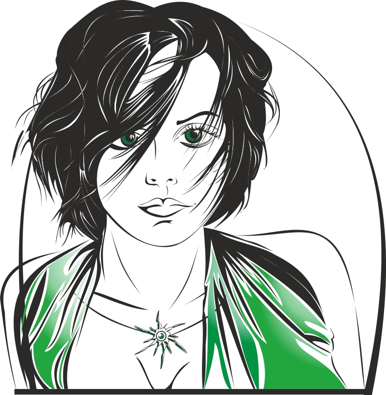 طرح فایل وکتور دختر مناسب برای استفاده در دستگاه های cnc چوب و cnc لیزر - girl in vector cdr file