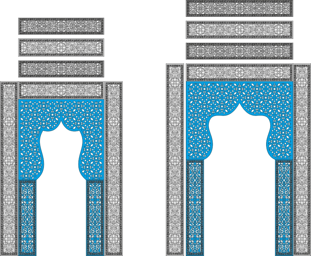 طرح صفحه مشبک مناسب برای استفاده در دستگاه های cnc چوب و cnc لیزر - lattice screen cdr file