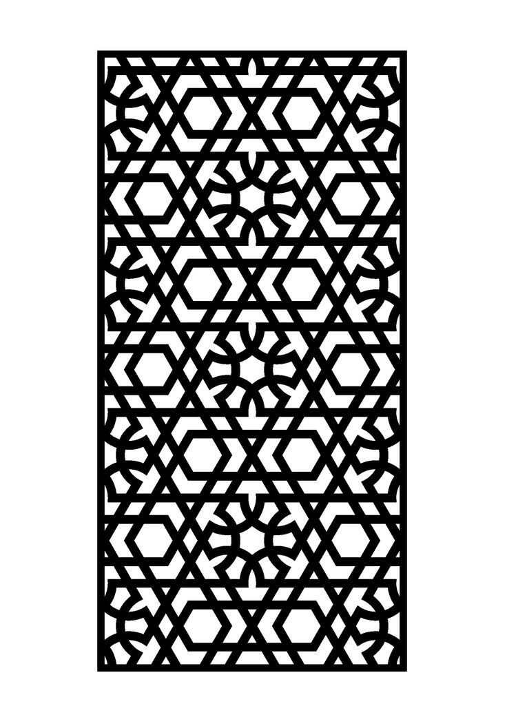 طرح هنر اسلامی مناسب برای استفاده در دستگاه های cnc چوب و cnc لیزر - islamic art dxf file